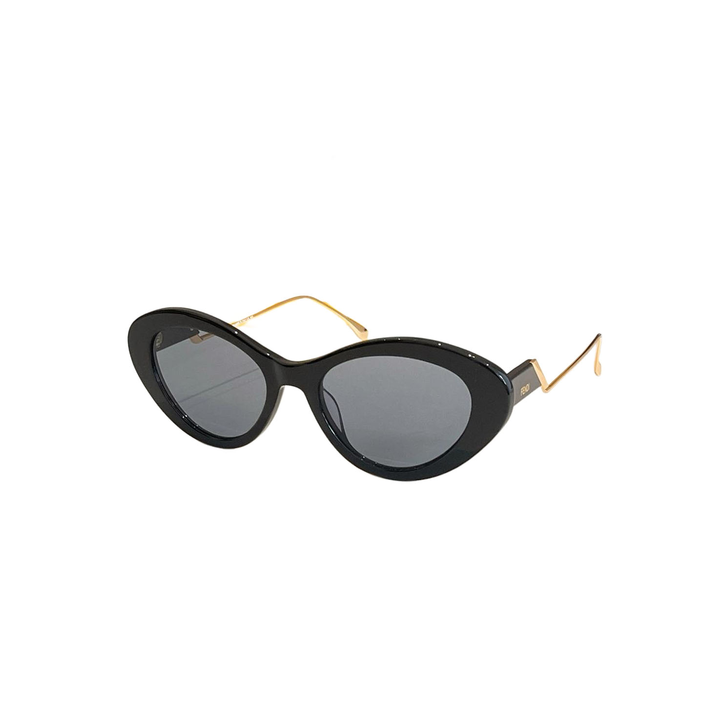 Fendi Cat Eye glasses black gold/black silver/brown rose gold/brown silver/black rose gold color Size 55口19-140