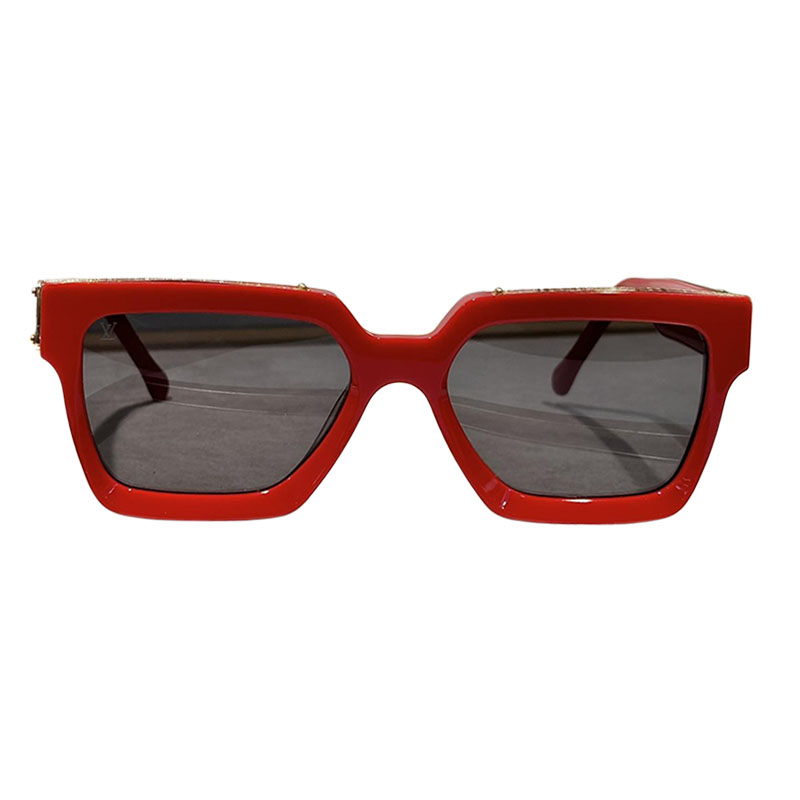 Louis Vuitton square frame glasses red/blue/pink/black/camouflage/tawny/yellow/brat check/black gold/black silver/all black/floral print color Size 58口19-140 - 图片 2