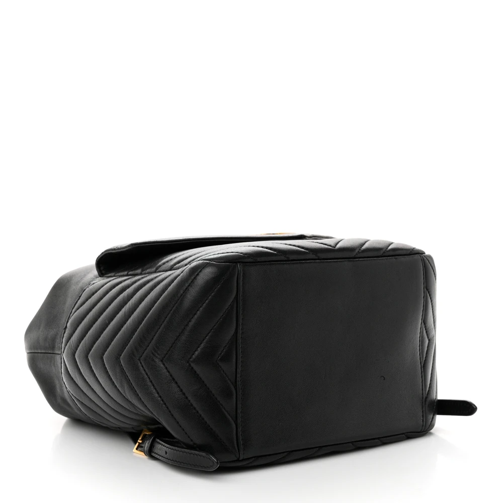 Saint Laurent Medium Joe Backpack Black Monogram Lambskin Matelasse Leather Gold Hardware - 图片 6
