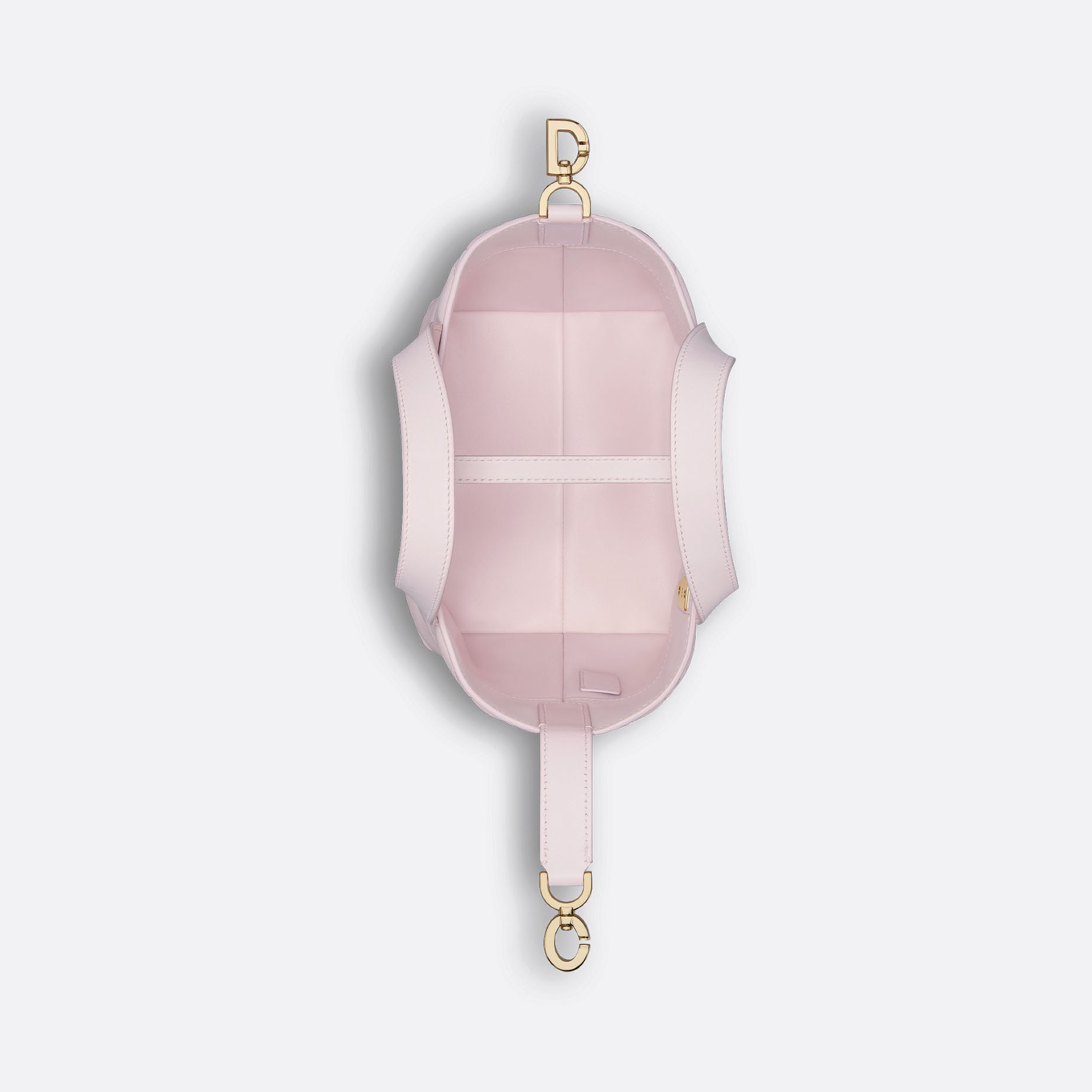 Dior Toujours Vertical Nano Tote Bag In Light Pink/Black/White/Beige Crossbody Bags Calfskin Leather Top-Handle Bags - 图片 4