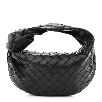 Bottega Veneta Mini Intrecciato Jodie Black Nappa Leather